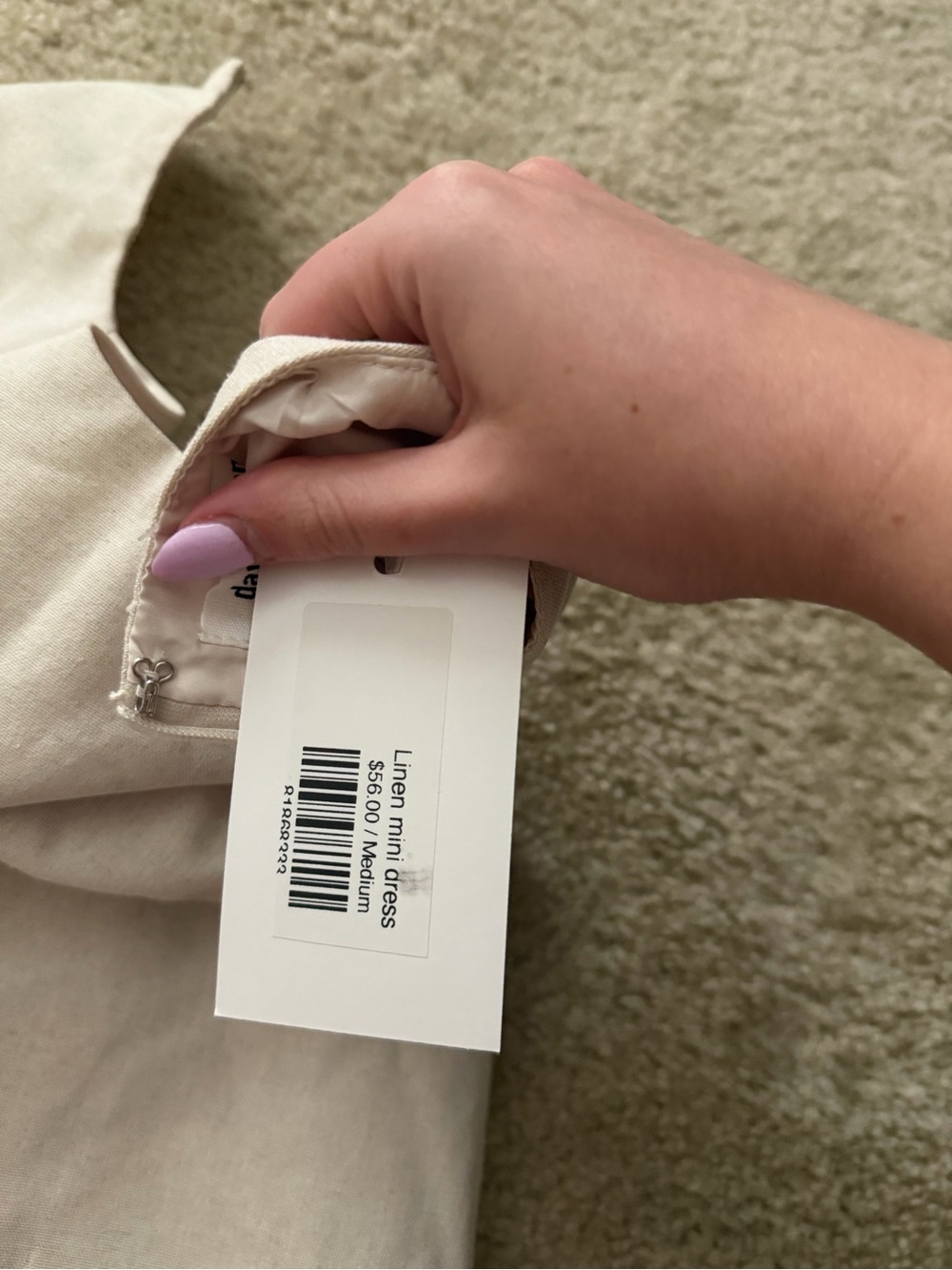 NWT linen mini dress - Picture 2 of 2